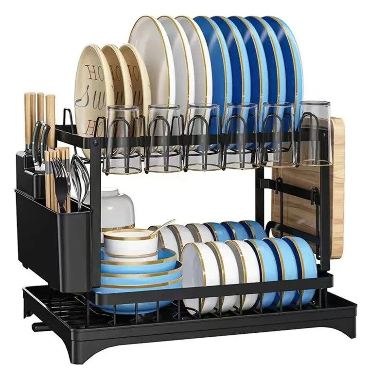 Escurridor De Platos 2 Niveles Multifuncional Organizador