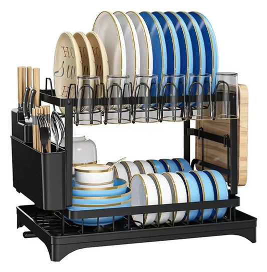 Escurridor De Platos 2 Niveles Multifuncional Organizador