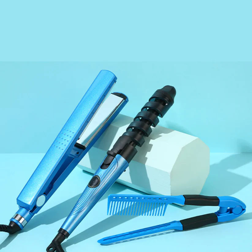 Combo Nano Titanium Plancha, Peine Y Rizador