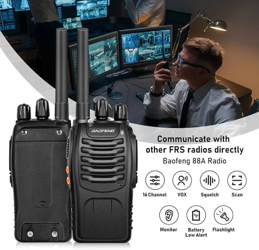 Radio Walkie Talkie Baofeng Bf-888s Uhf X2 Bateria 2800m Ah