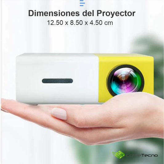Mini proyector LED portátil Full HD 600 lúmenes Usb Av Yg300