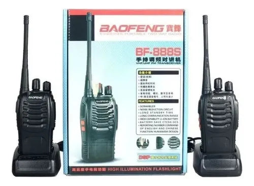 Radio Walkie Talkie Baofeng Bf-888s Uhf X2 Bateria 2800m Ah