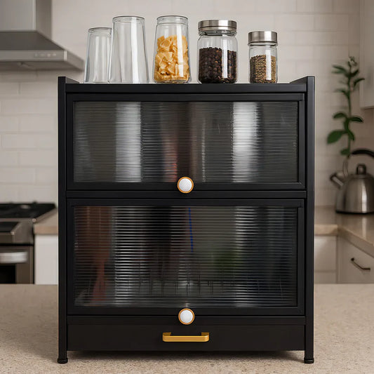 Escurridor Organizador Gabinete Cocina Color Negro