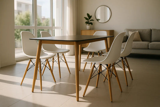 Kit de Sillas x 5 unidades tipo Eames para comedor, oficina hogar