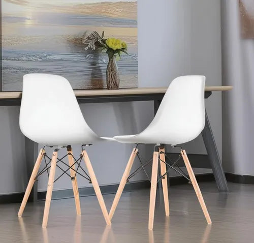 Set x2 Sillas Tipo Eames De Comedor Modernas Colores