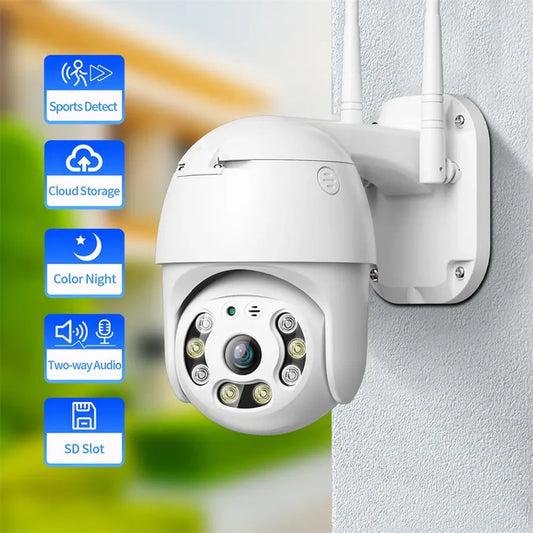 Camara Ip Domo Seguridad Exterior 1080 - 360 Ptz Lan