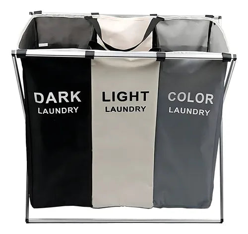 Cesto Triple Plegable Para Ropa Sucia