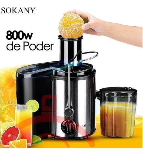 Extractor De Jugos Automatico ZOKANY Frutas Y Verduras Acero 800 Whats