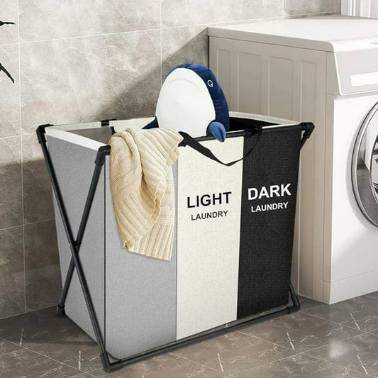 Cesto Triple Plegable Para Ropa Sucia