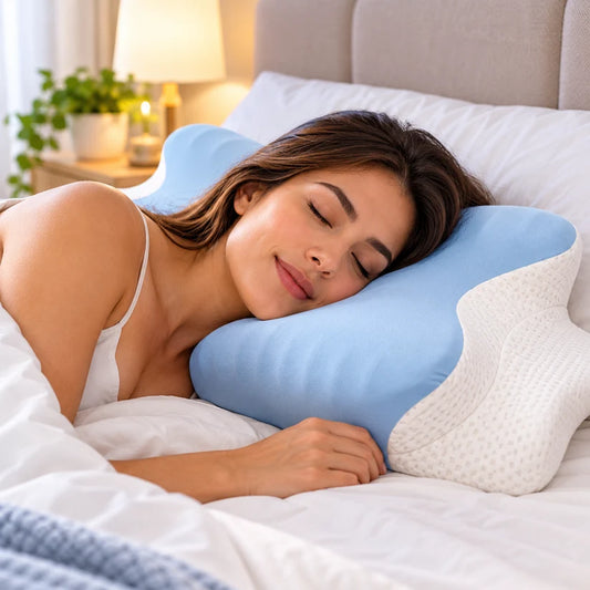 Almohada Mariposa Ortopédica Cervical Zebbris Memory Foam Gel Viscoelástica