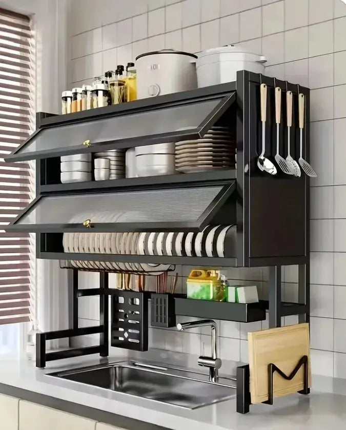 Escurridor Platos Doble Cocina Con Gabinete Zebbris