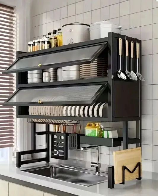 Escurridor Platos Doble Cocina Con Gabinete Zebbris