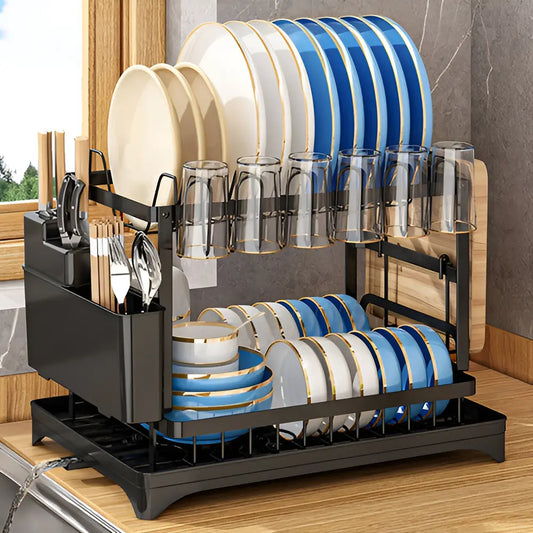 Escurridor De Platos 2 Niveles Multifuncional Organizador