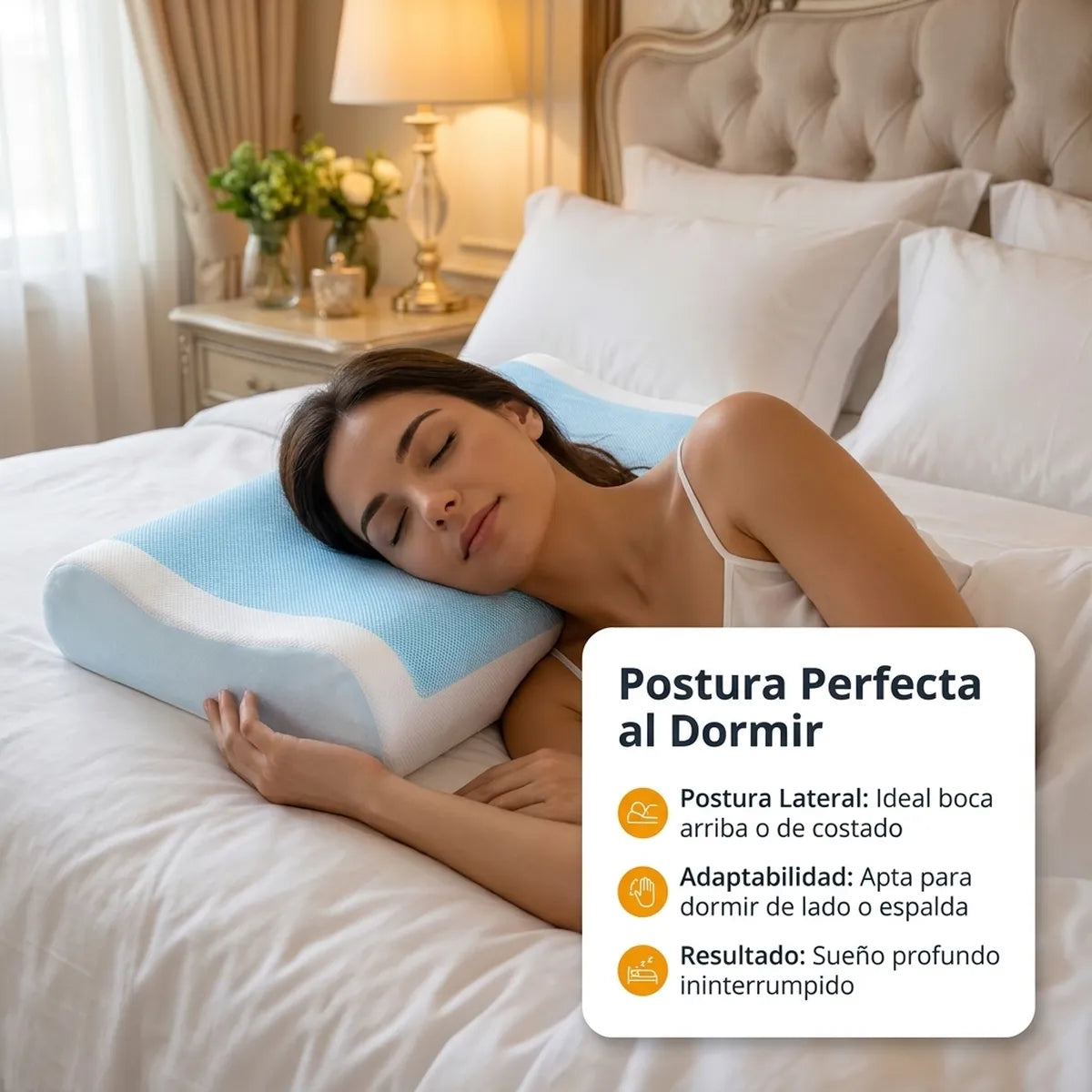 Almohada Ortopédica Cervical En Memory Foam Viscoelastica