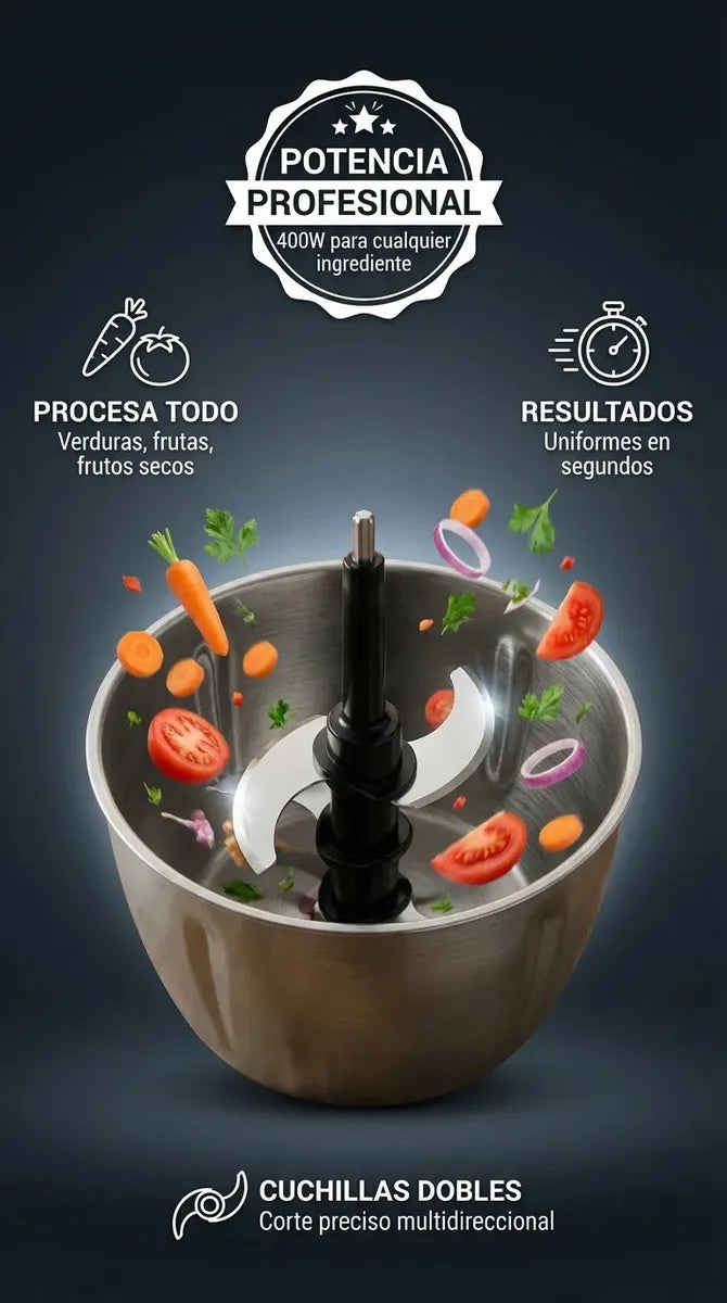 Picadora Eléctrica Sokany Sk-7020 Procesador De Alimentos Color Plateado