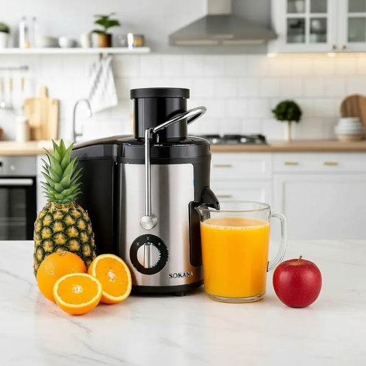 Extractor De Jugos Automatico SOKANY Frutas Y Verduras Acero
