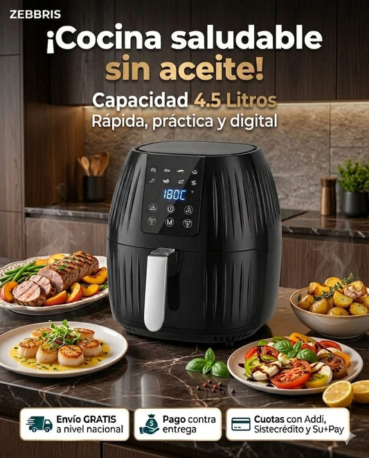 Freidora Electrica De Aire Digital 4.5 Litros Marca Tigers