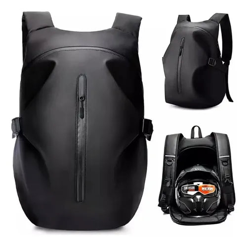 Mochila Z Impermeable Para Casco Y Casco Con Bolsa Trasera