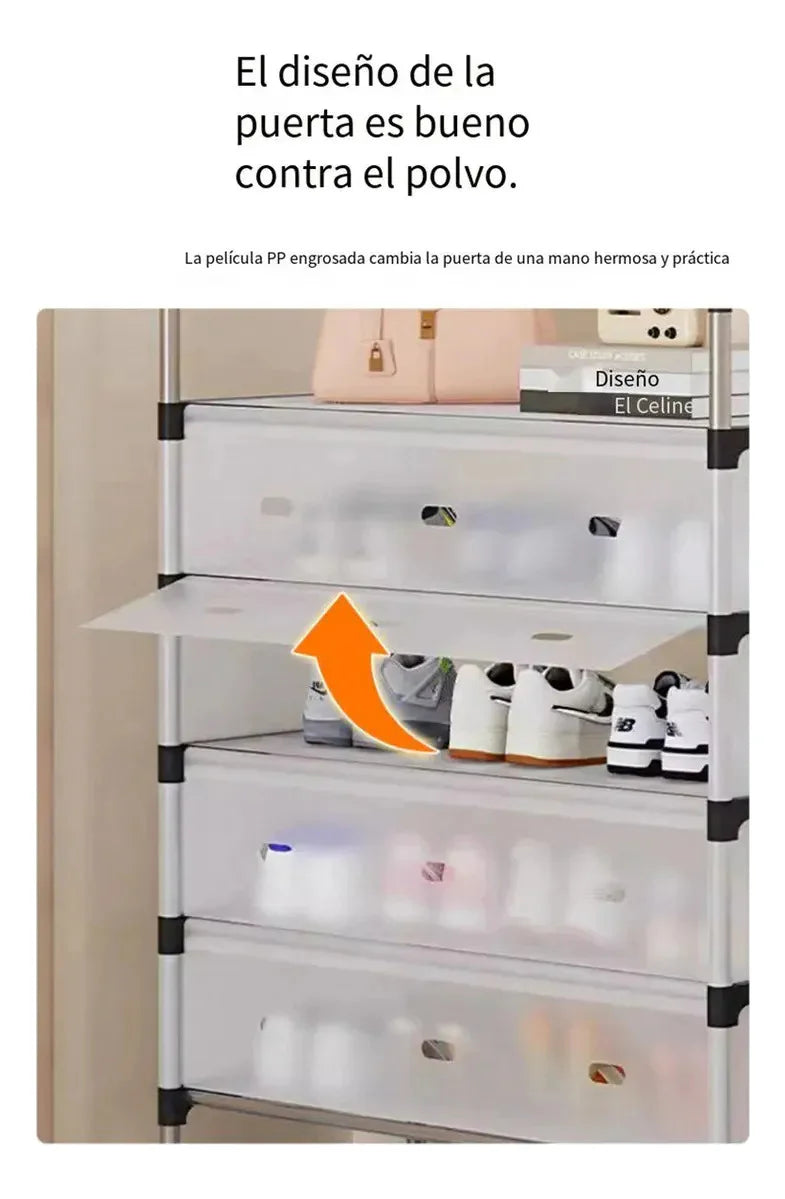 Estante Organizador Zapatos Con Perchero 5 Niveles