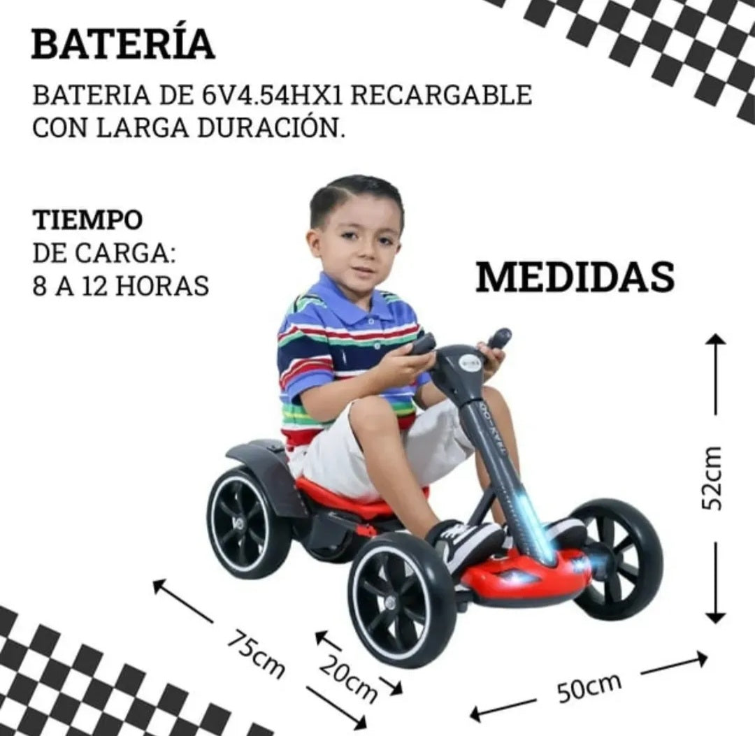 Carro Eléctrico Plegable Go Kart A acontrol Remoto