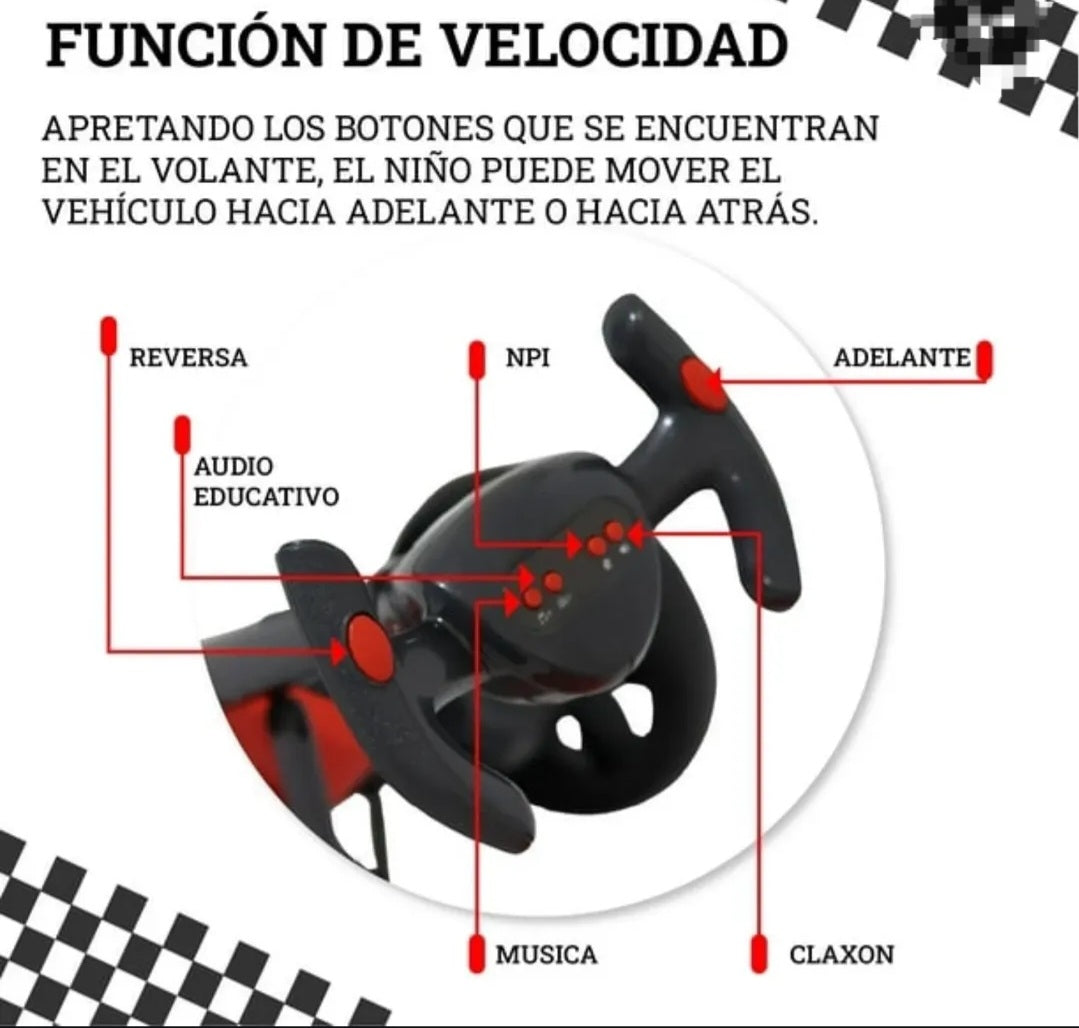 Carro Eléctrico Plegable Go Kart A acontrol Remoto